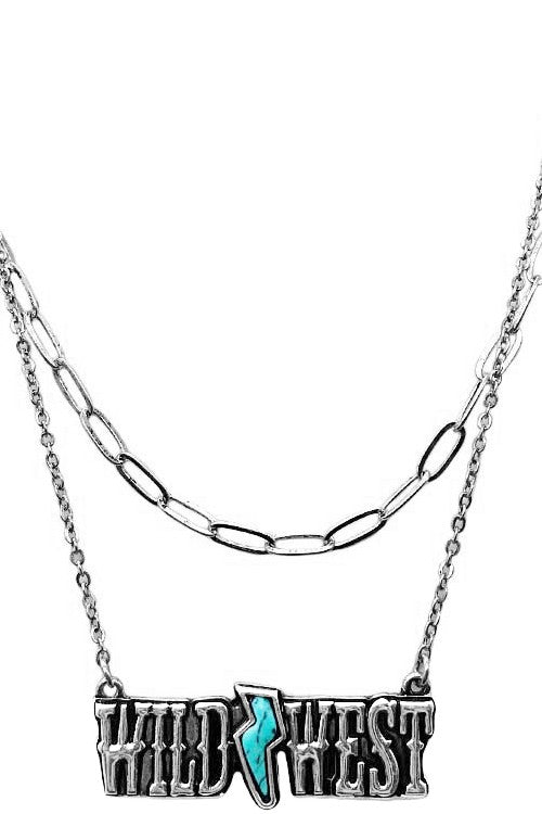 BOLTED WILD WEST TURQUOISE LAYERED NECKLACE