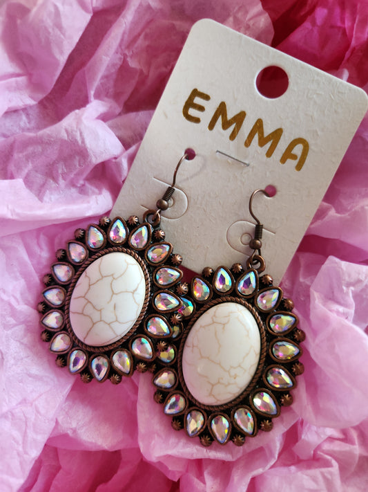 Concho hook earrings