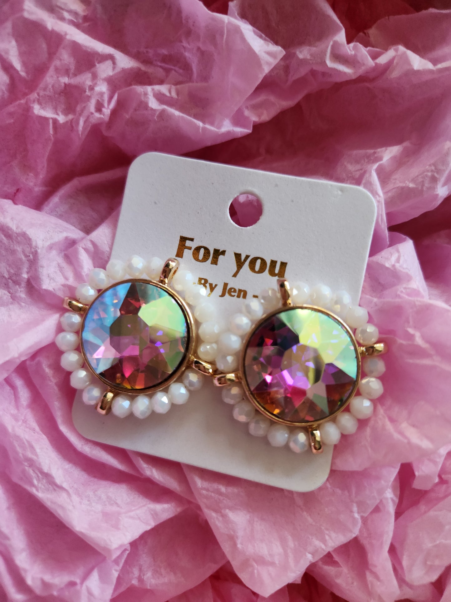 Crystal stud earrings