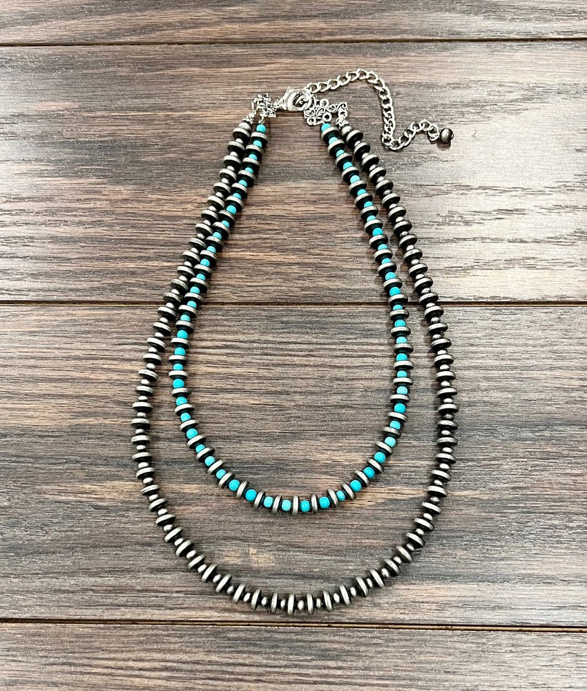 20" to 25" Long, Handmade 2-strand 8mm Thin Rondell Bead 739511