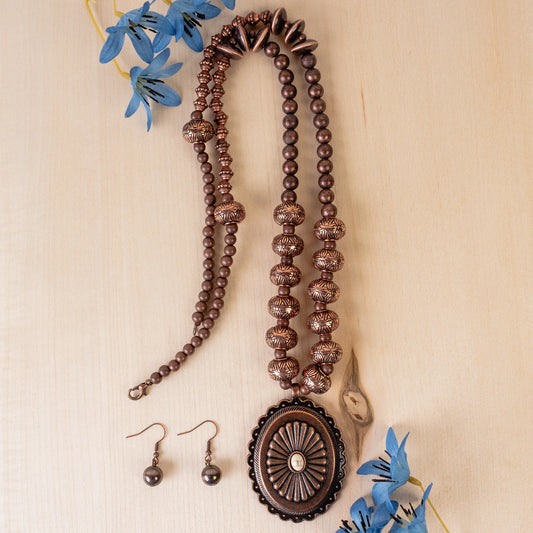 Squash Blossom Concho Necklace 