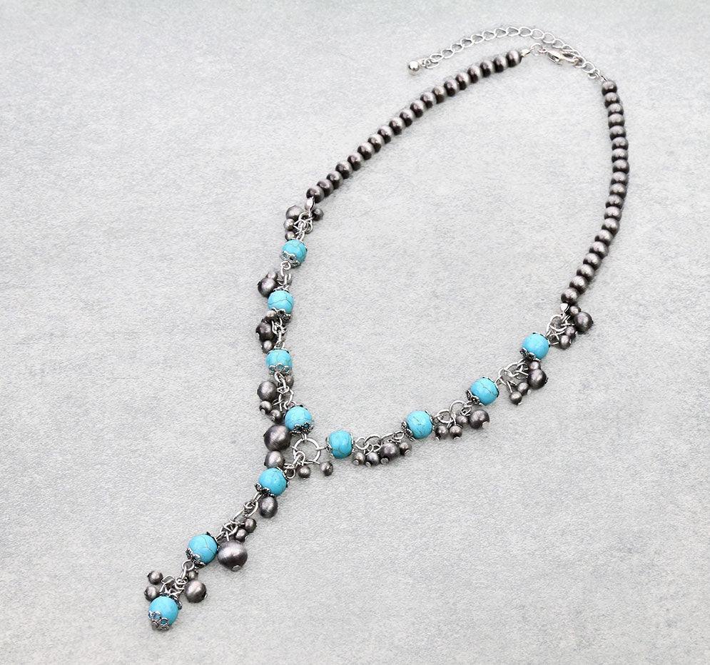 Style Pearl & Bead Y Necklace