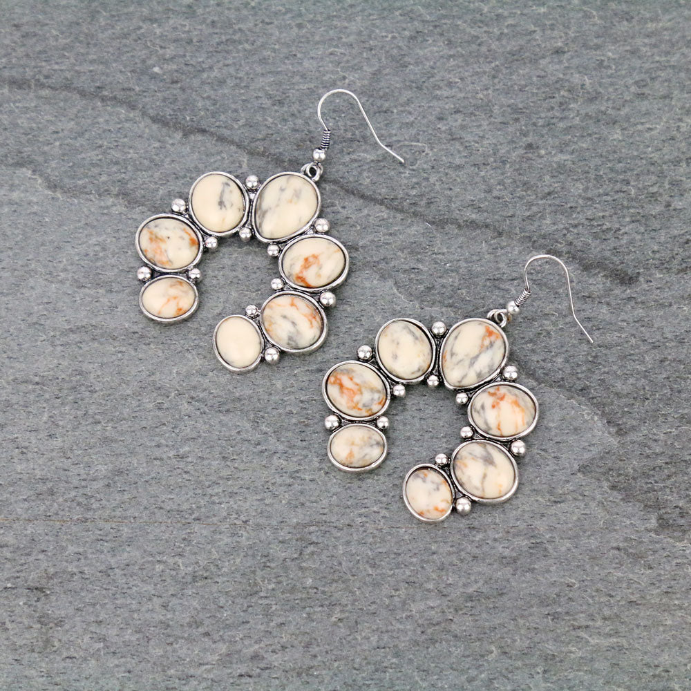 Squash Blossom Dangle Earrings