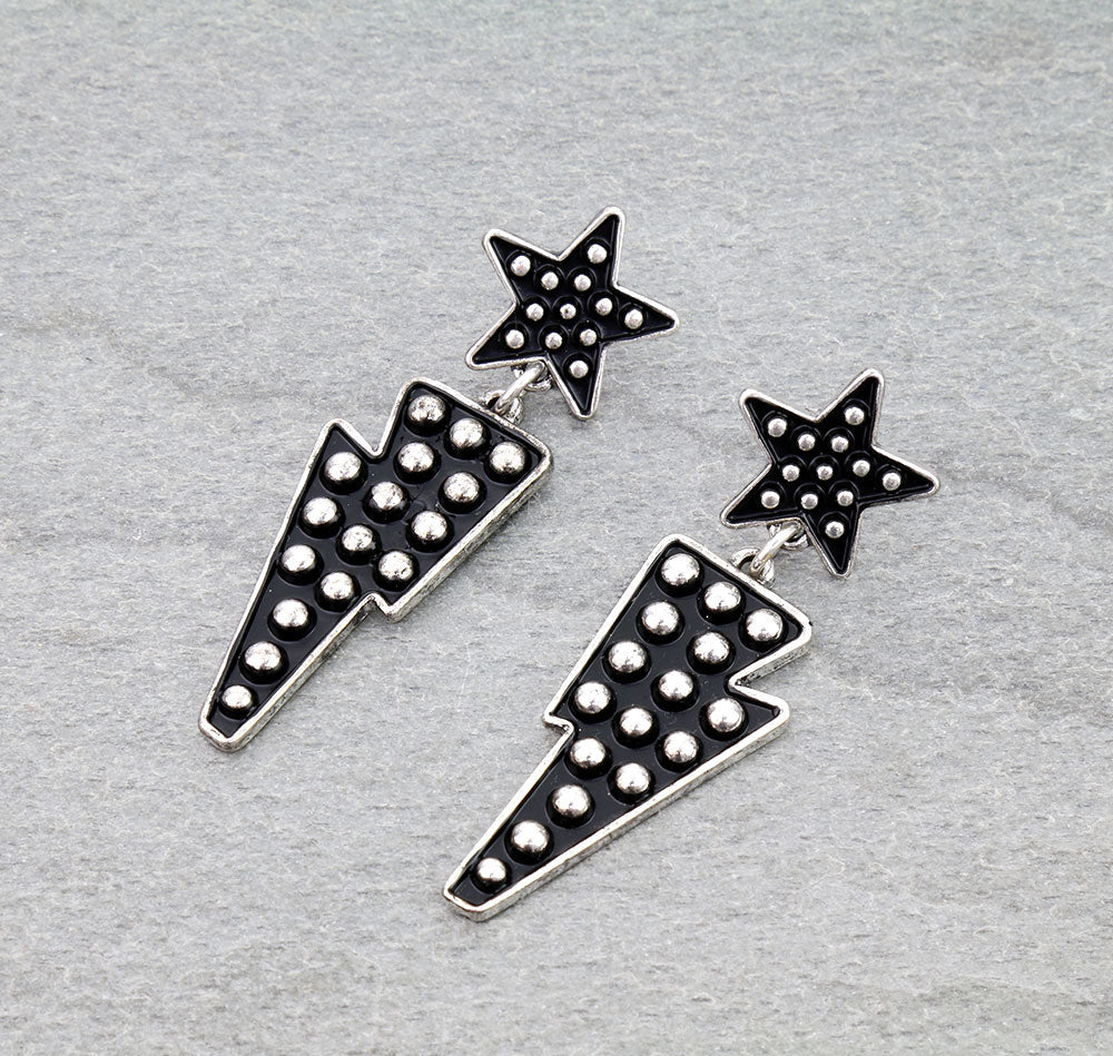 Western Bubble Thunder Stud Earrings
