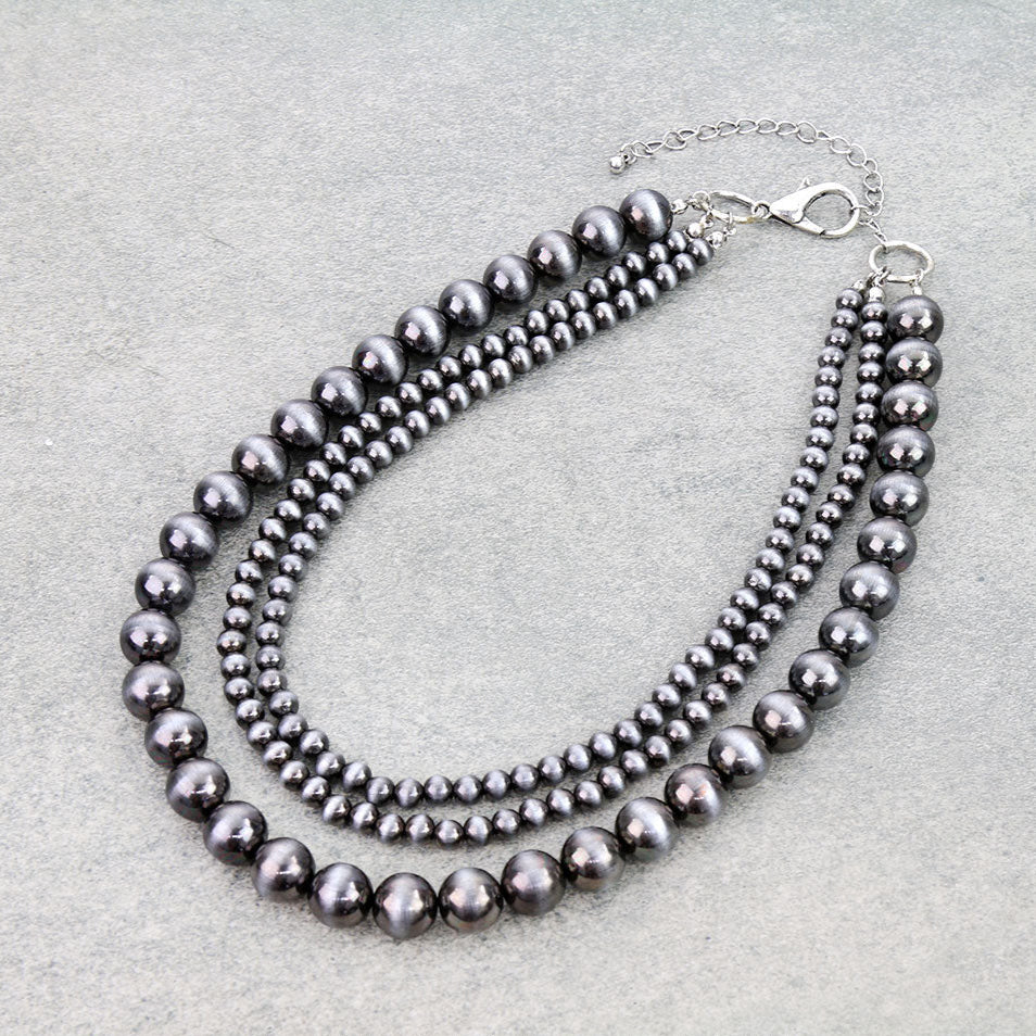 3 Layered Style Pearl Necklace