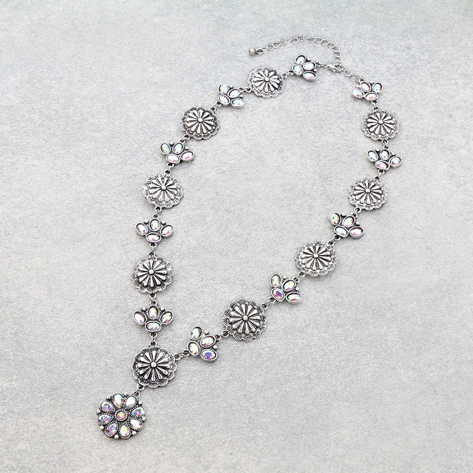 Western Concho & Cluster Necklace