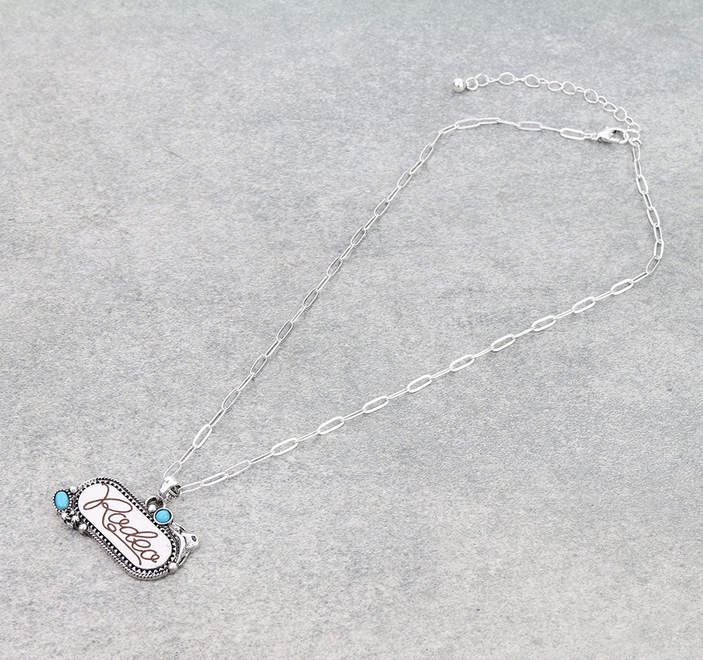 Western Rodeo Printing Necklace