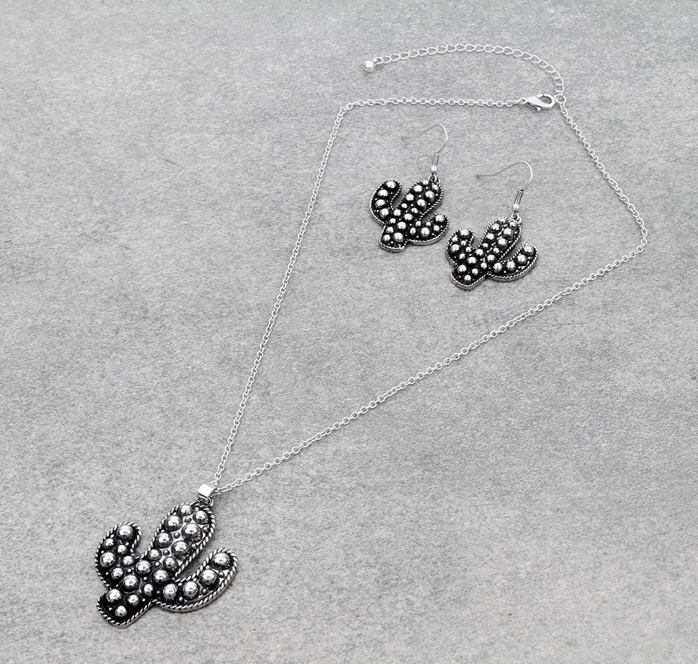 Western Ball TXR Cactus Necklace Set