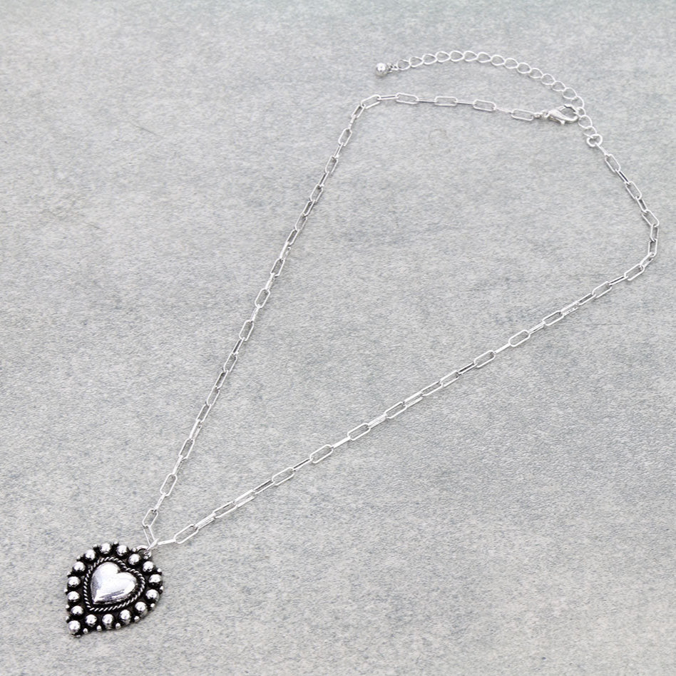 Western Heart Bubble Necklace
