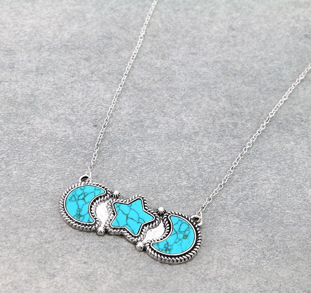 Western Star Stone Pendant Necklace