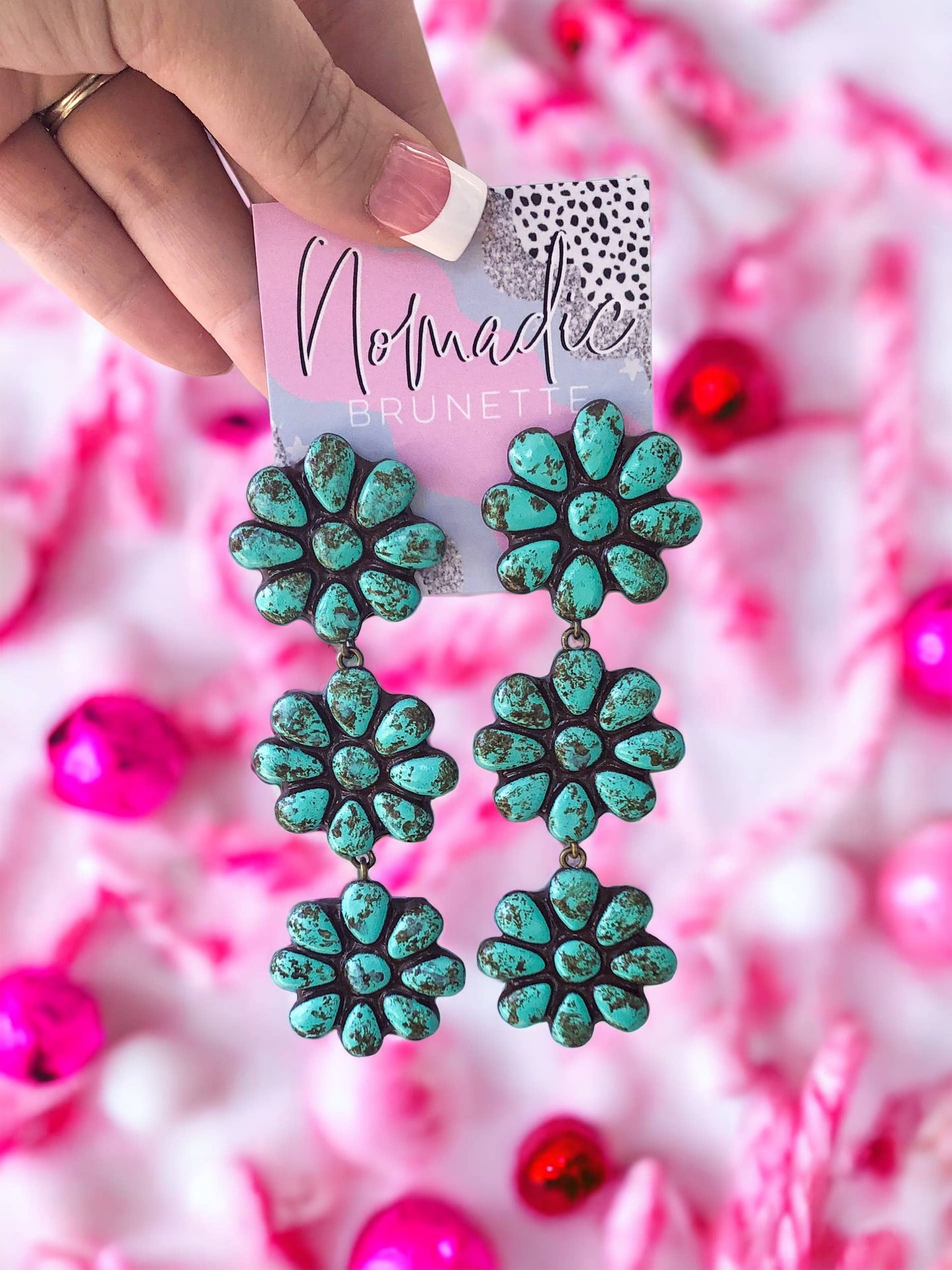 Turquoise Cluster Earrings