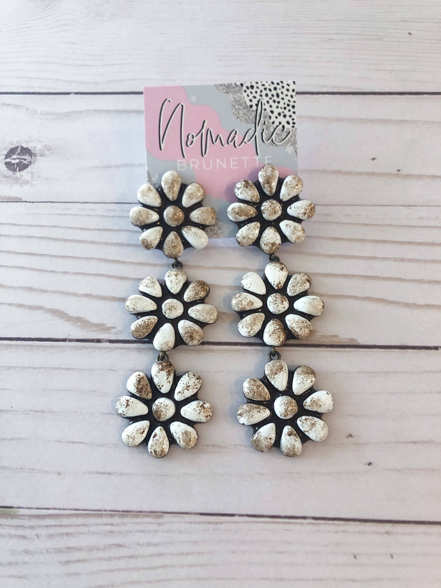 The Wynette Earrings- White Stone