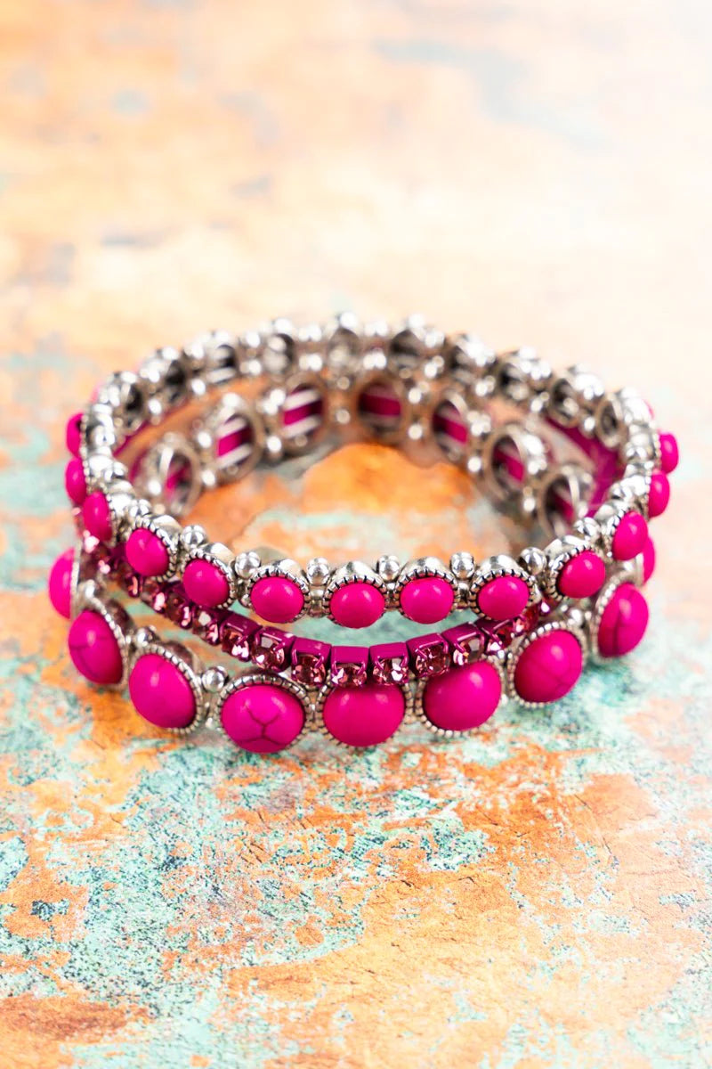 EVERLEE WHITE COPPERTONE BRACELET SET