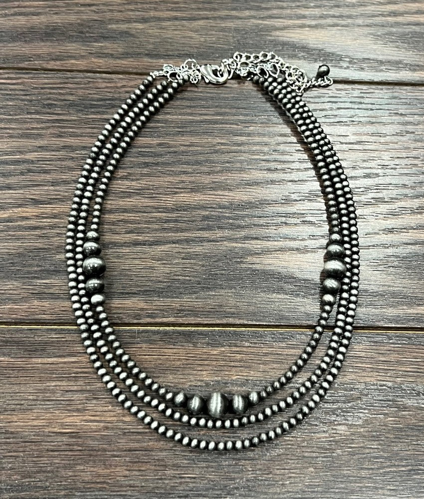 17-inch 3-strand Bead Necklace 735139