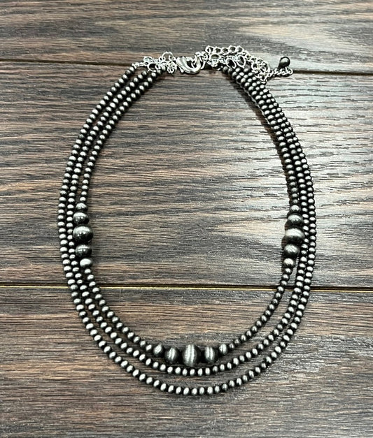 17-inch 3-strand Bead Necklace 735139