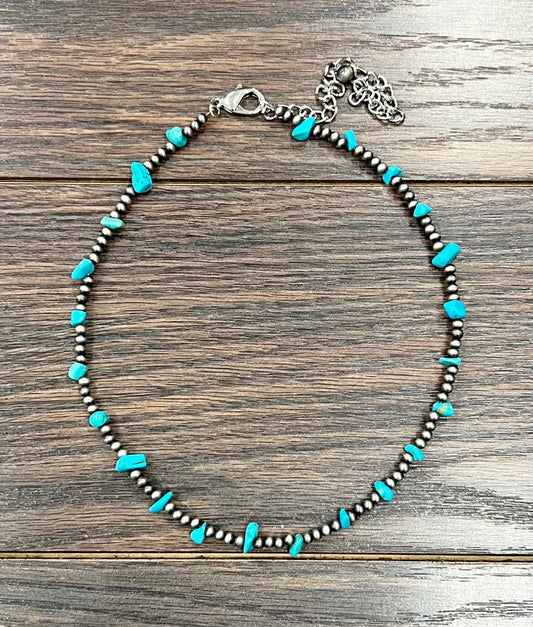 Handmade Bead, Turquoise Necklace