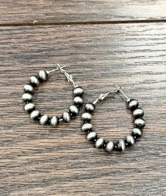 Bead Hoop Earrings 724502
