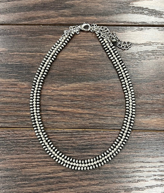 Handmade Silver Bead Necklace 737785