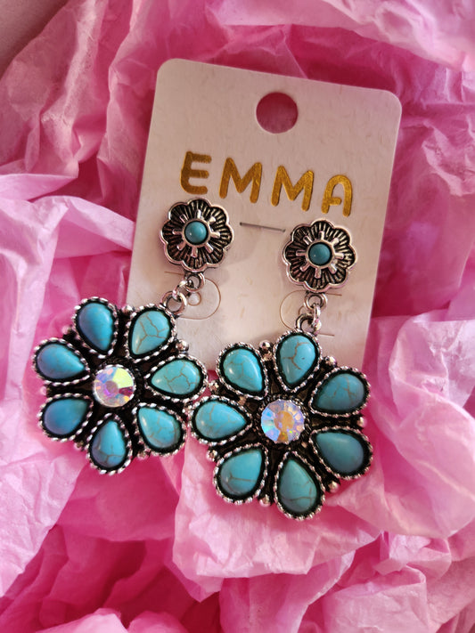 Flower turquoise color