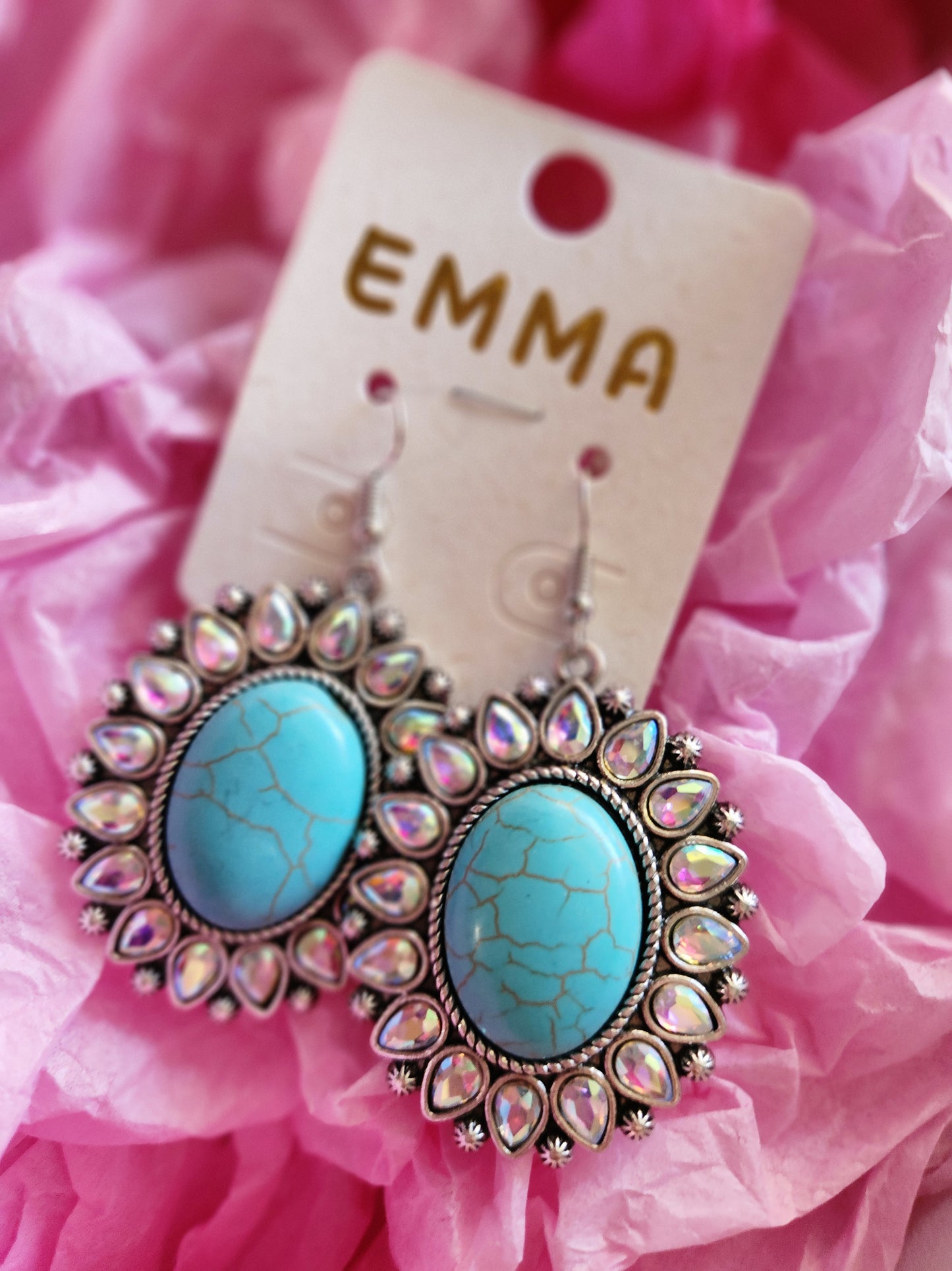 Concho hook earrings