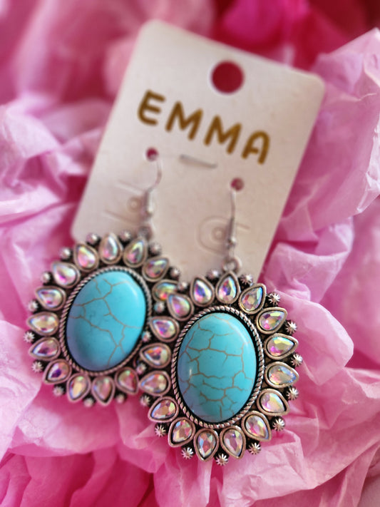Concho hook earrings