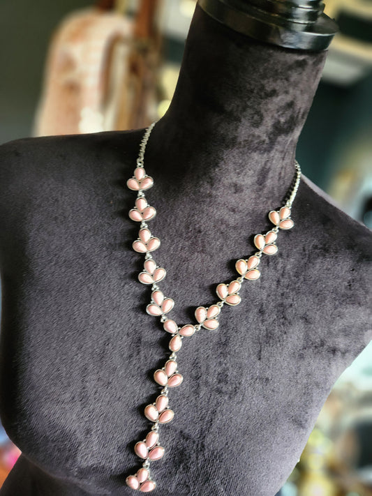Squash Blossom Necklace - Pink