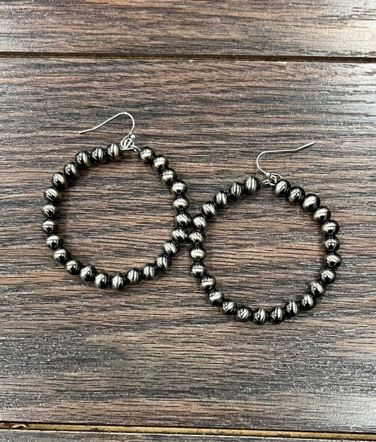 Polish Navajo Bead Hoop Earrings 725288