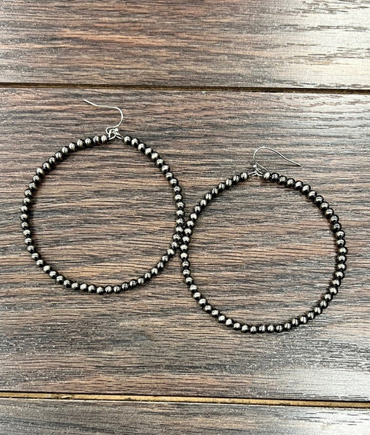 Polish Navajo Bead Hoop Earrings 725337