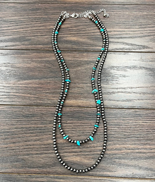 Handmade Polish  Bead, Turquoise Necklace
