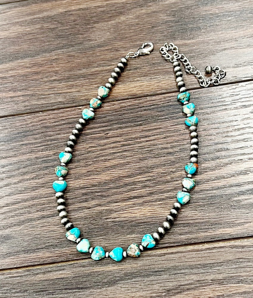 Handmade Heart Gemstone Necklace 738420