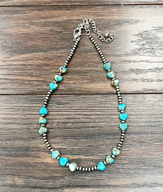 Handmade Heart Gemstone Necklace 738567