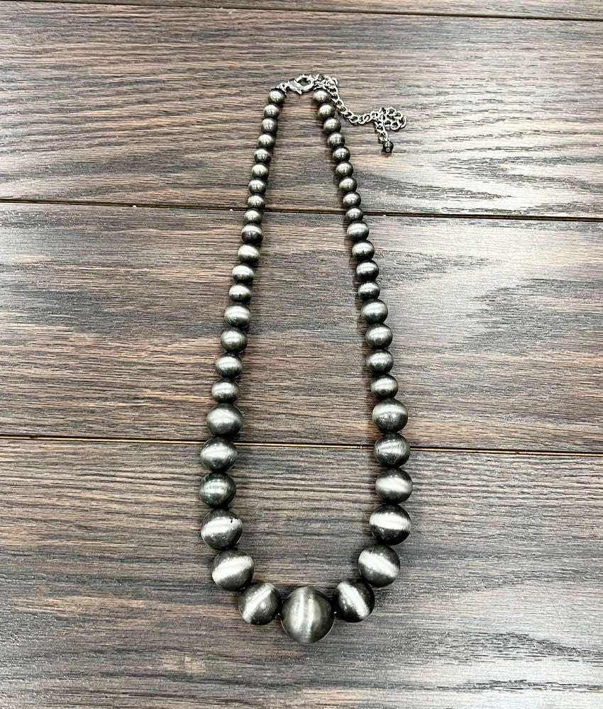 Handmade Very-Big Graduated Bead Necklace 739190