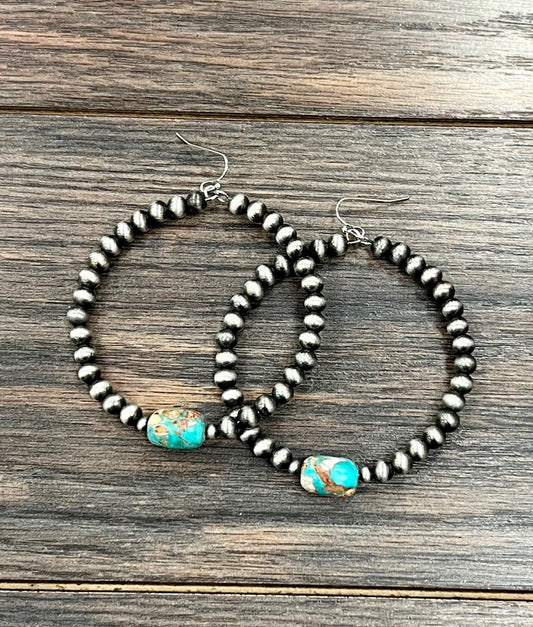 Gemstone Hoop Earrings 726230