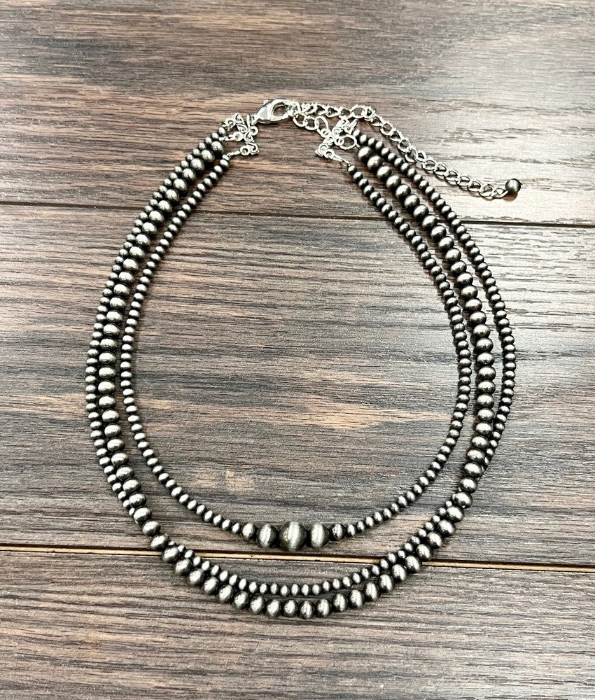 18-inch 3-strand  Bead Necklace 739455