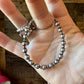 3 mm & 6 mm Sterling Silver Pearls bracelet