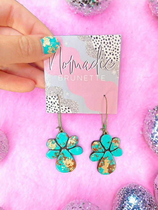 Aquilla Earrings- Turquoise Stone