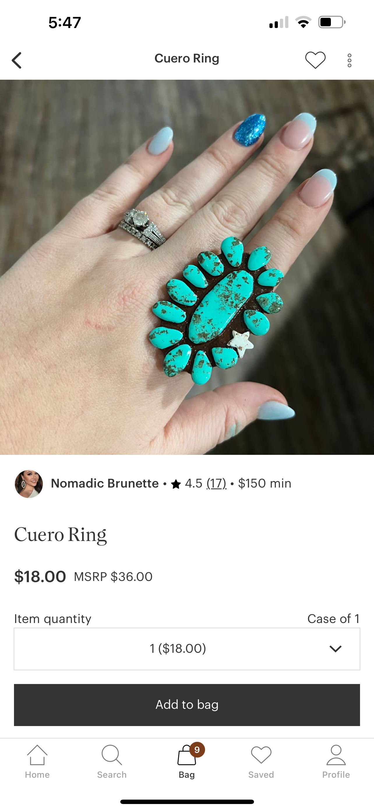 The Casper Earrings- Turquoise Stone With Rust Fringe