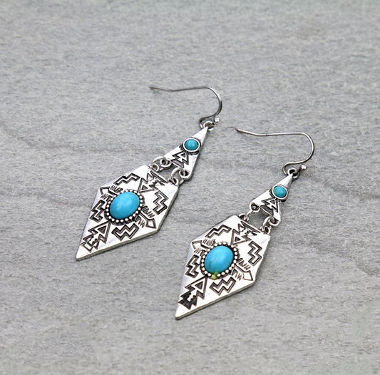 Western Aztec TXR Rhombus Dangle