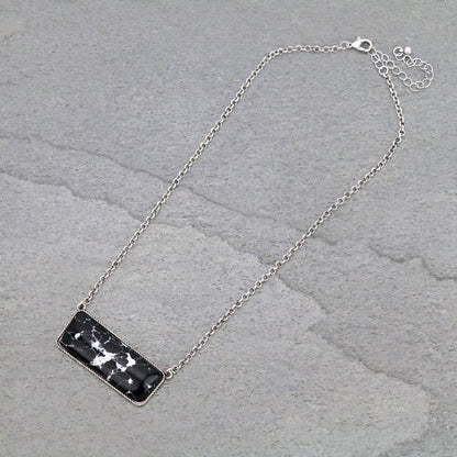 Stone black necklace