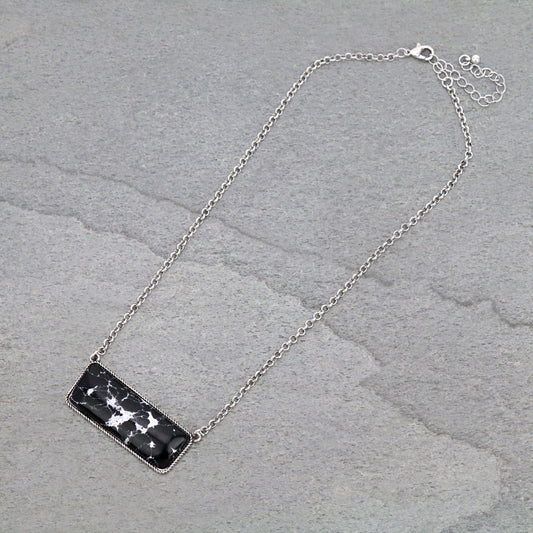 Stone black necklace