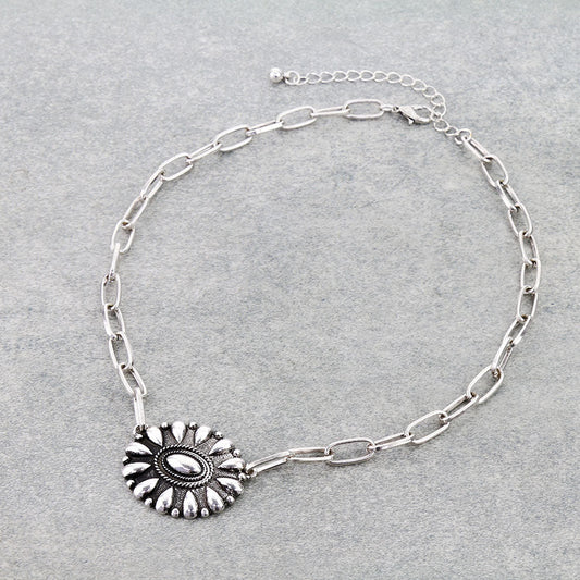 Western Bubble Concho Chain Necklace