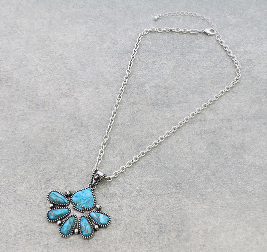Wester Spade Hand Stone Necklace