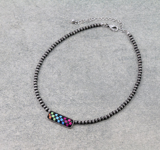 Western Bar Checker Choker
