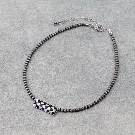 Western Bar Checker Choker