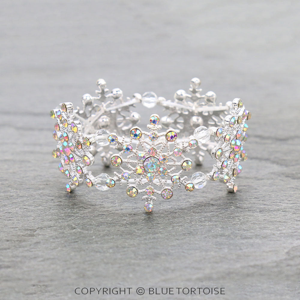 Christmas Theme Snowflake Stretch Bracelet