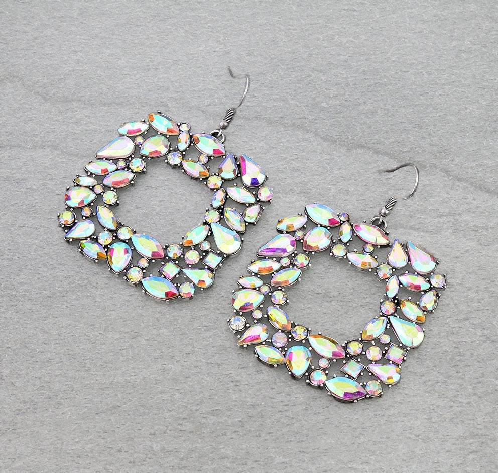 Western Style Stone Dangle Earrings
