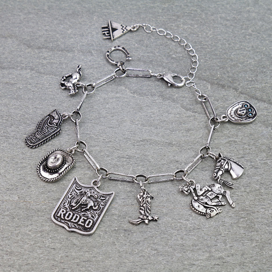 Western Style Charm Link Bracelet