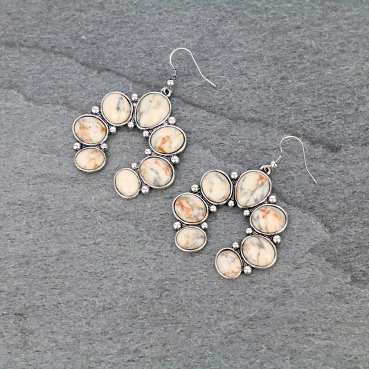 Squash Blossom Dangle Earrings