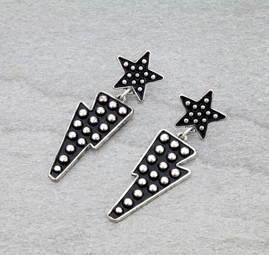 Western Bubble Thunder Stud Earrings