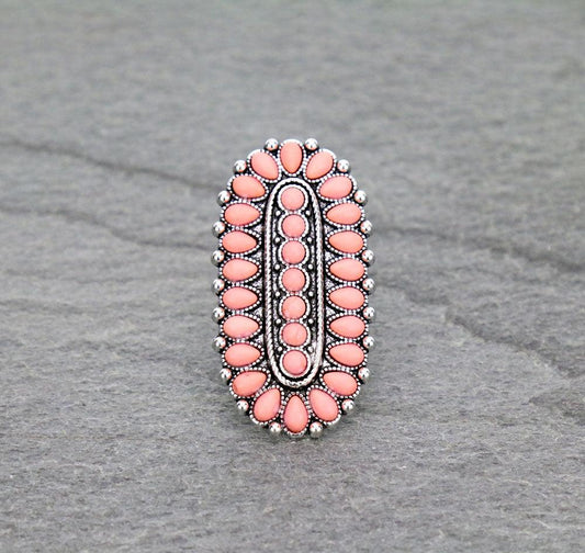 Western Design Stone Cuff Ring